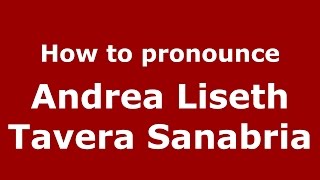 How to pronounce Andrea Liseth Tavera Sanabria