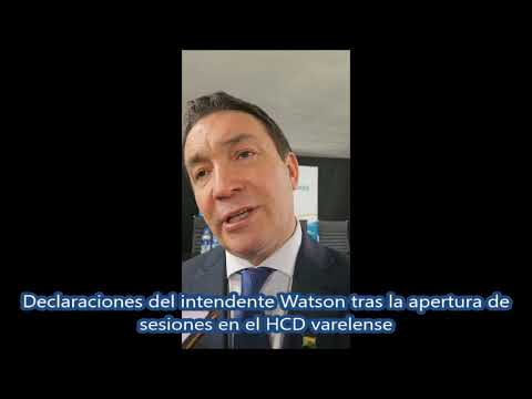 Declaraciones del intendente Watson tras la apertura de sesiones en el HCD varelense