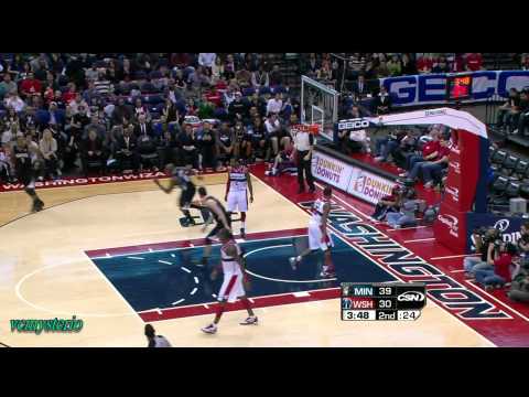 Ricky Rubio 13pts-14ast vs Wizards (01.08.2012)