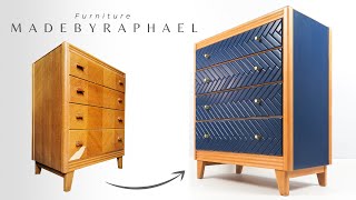 MID CENTURY DRESSER MAKEOVER / Furniture restoration