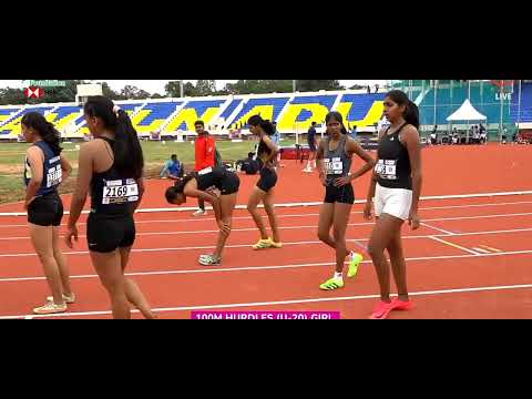 38th national junior athletics champianship 2023 u-18 girls 100m hurdles final