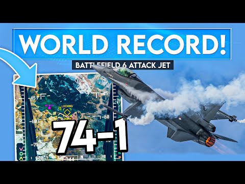 Battlefield 6 Jet *NEW WORLD RECORD* (74-1 Attack Jet Killstreak)