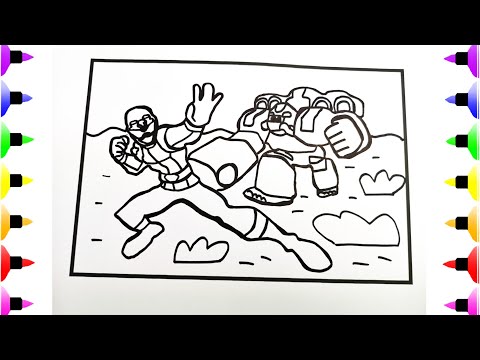 POWER RANGERS Coloring Pages,  BLUE POWER RANGER Coloring Pages, MORPHER SWITH MARKERS