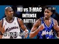 Michael Jordan vs Tracy McGrady Highlights Wizards vs Magic (2001.12.01)-41pt, Instense Face Off!