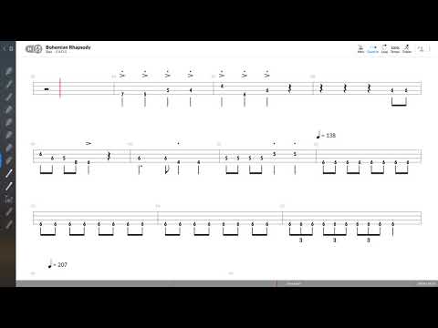 Queen - Bohemian Rhapsody (BASS TAB PLAY ALONG)
