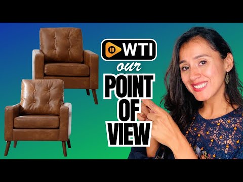 Set of 2 Brown Faux Leather Armchair Accent Chairs - WTI product video review