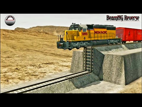 Trains vs Unfinished Railway Crashes Reverse - BeamNG Drive