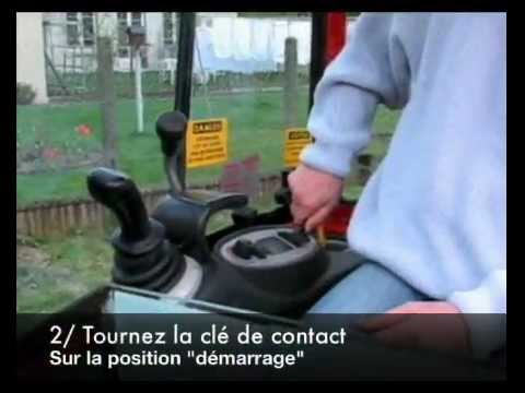 comment demarrer mini pelle