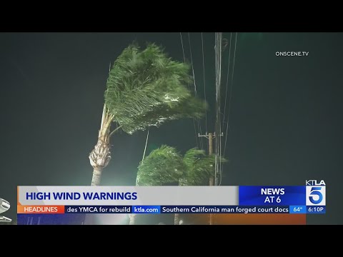 Santa Ana winds continue battering Southern California, bringing chilly temps