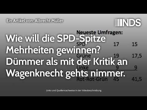 Wie will die SPD-Spitze Mehrheiten gewinnen? Dümmer als mit der Kritik an Wagenknecht gehts nimmer.