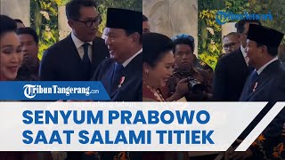 Senyum Semringah Presiden Prabowo saat Salami Titiek Soeharto di Nikahan Anak Erick Thohir