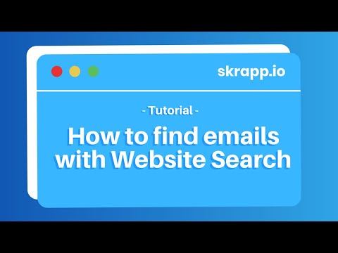 How To Find Emails with Website Search - Skrapp.io