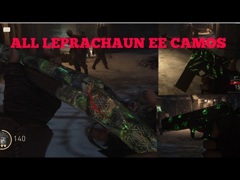 ALL LEPRECHAUN EASTER EGG CAMOS CALL OF DUTY WW2 ZOMBIES