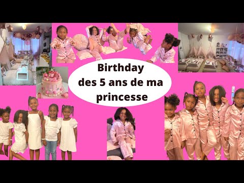 La fête d’anniversaire des 5 ans de Maïssa-bella (sur le thème pyjama party : soirée girly et spa )