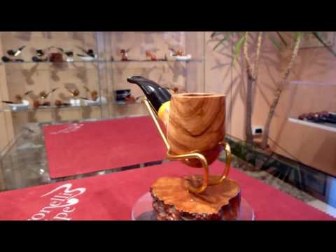 Pipa olivastro bent fatta a mano - www.paronellipipe.it