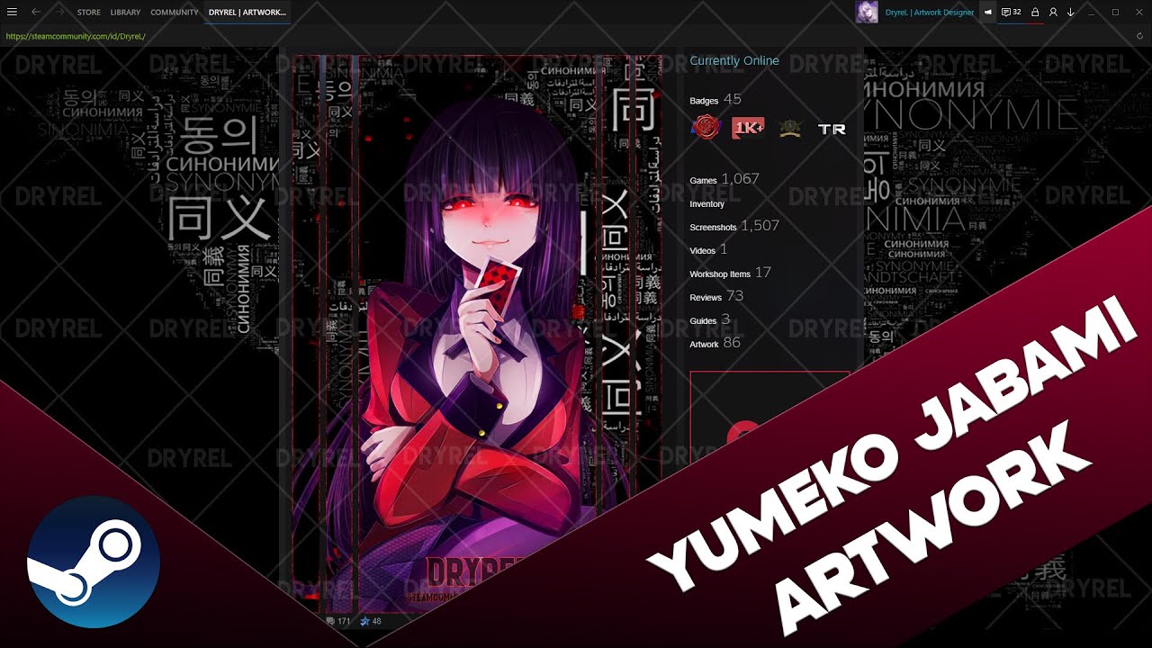 Yumeko Jabami (Kakegurui) | Animated Steam Artwork Speed Art [DryreL]