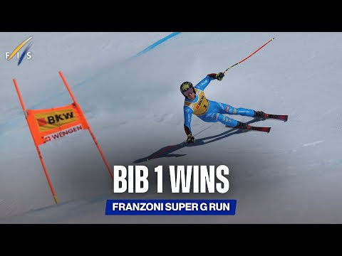 Giovanni Franzoni claims his FIRST EVER World Cup victory in Wengen | FIS Alpine