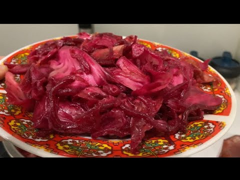 Cabbage, beetroot salad (kelem we şugundur salat) #cabbagesalad #beetrootsalad #капуста