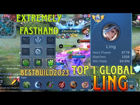 FASTHAND TOP 1 GLOBAL LING😱😳 #bestbuild2023 #topglobal #mobilelegends #top1 #newbuild #bestbuild