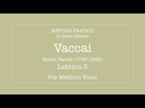 Vaccai - Lesson 3 - Medium