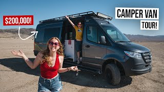 We Traded Our $4k Vintage RV for a $200k 4x4 Sprinter Van 😮 - FULL TOUR!