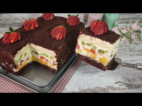 This famous quick chocolate cake melts in mouth! Very tender, juicy and tasty!!!