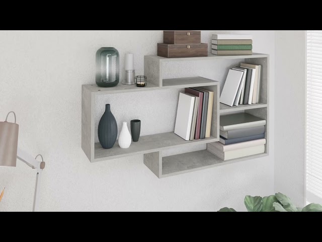 Video teaser per 800328 vidaXL Wall Shelves Concrete Grey 104x20x58,5 cm Engineered Wood