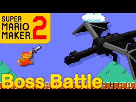 Manx Ninja Pig - Mario Maker 2 - How to make an ENDER DRAGON battle (Mario Maker Boss ideas)(Minecraft boss)