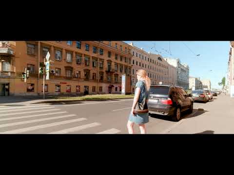 Walking distance from Vasileostrovskaya metro station to Sportivnaya metro station.Part 1