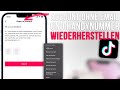 TikTok Account Passwort Vergessen Ohne Email Und Telefonnummer Wiederherstellen