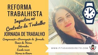 Reforma Trabalhista: Compensação e prorrogação de jornada, banco de horas, intervalos, escala 12x36