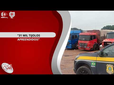 Carga de 31 mil tijolos sem nota fiscal é apreendida no interior de Alagoas