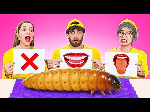 Bite, Lick or Nothing Challenge Gone WRONG! Grandma Took This Challenge 🤢👵 by 123 GO! GLOBAL