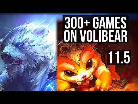 VOLIBEAR vs GNAR (TOP) (DEFEAT) | 300+ games, Dominating | EUW Diamond | v11.5