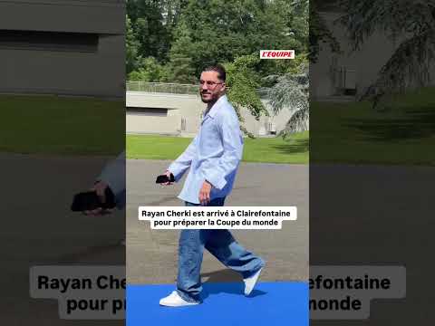 🇫🇷🔥 Rayan Cherki est arrivé à Clairefontaine pour préparer sa première Coupe du monde #cherki #foot