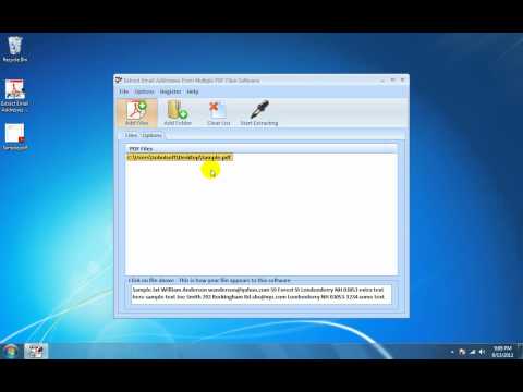 Extract Email Addresses From Multiple PDF Files Software