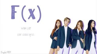 f(x) (에프엑스) - Wish List (12시 25분) (Han | Rom | Eng Color Coded Lyrics)