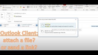 Outlook for Windows 10: should I attach files or send links to files?