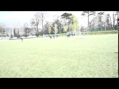 Aquinas FC/Under 17s 1999s/Free kick sails just past the post. Luke likes it!