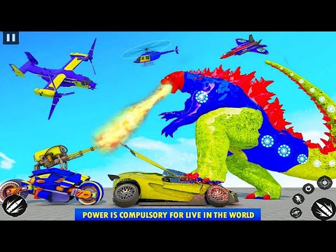 Godzilla Robot Car Helicopter Transform Game #2 - Android Gameplay