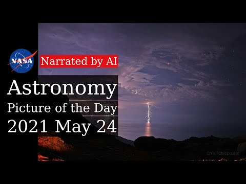 APOD: 2021-05-24 - Lightning Eclipse from the Planet of the Goats (Narrated by Emma)