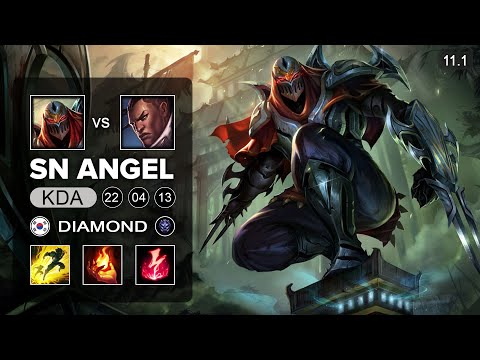 SN Angel Zed Mid vs Lucian - KR Diamond Patch 11.1
