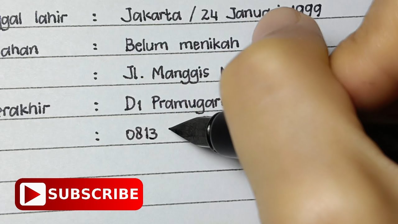 Contoh Surat Lamaran Kerja Garuda Indonesia Posisi Pramugari | Tamatan D1 | Tulis Tangan yang Baik