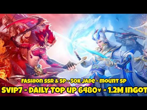 Demon God Private Server - Daily Top up 6480¥ - SVIP7 - 1.2M Ingot - Fashion SSR & SP