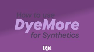 How to Use Rit DyeMore for Synthetics