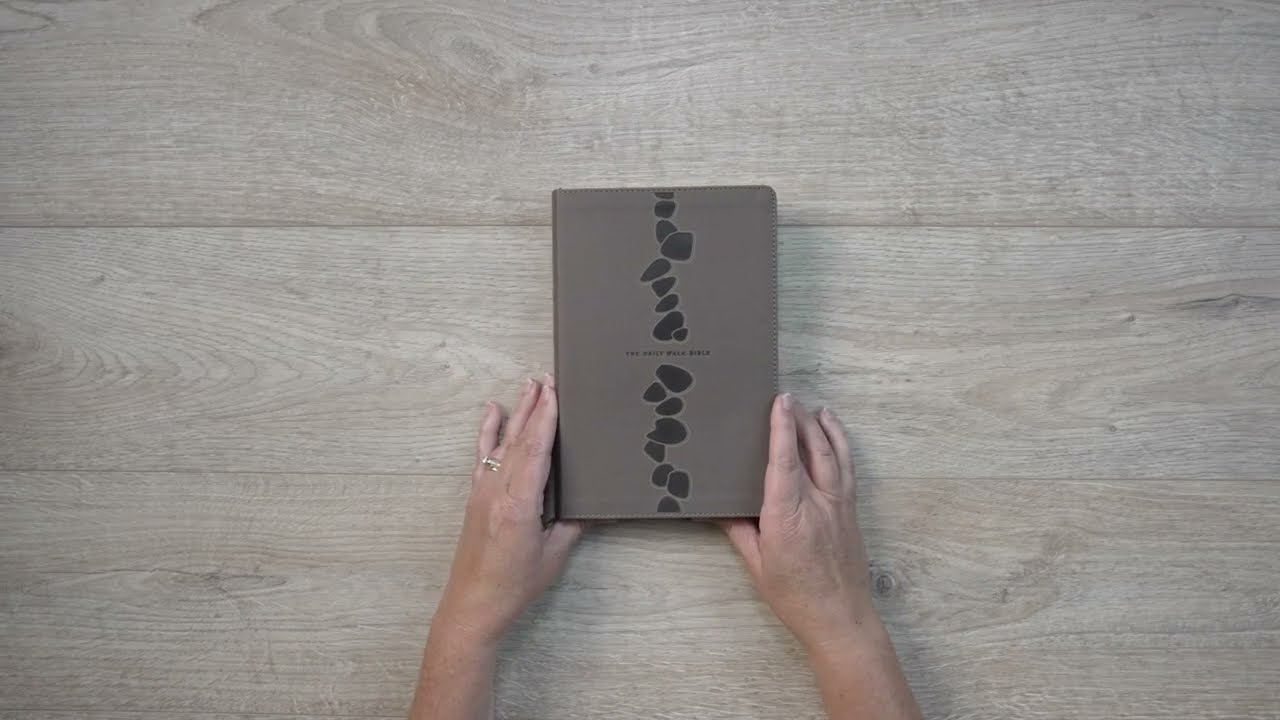 The Daily Walk Bible NLT, Filament Enabled - Stepping Stones Dark Taupe LeatherLike