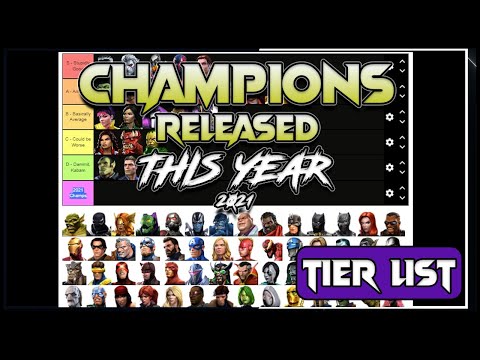 ALL Champions Released This Year RANKED! - 2021 Tier List - Marvel Contest of Champions