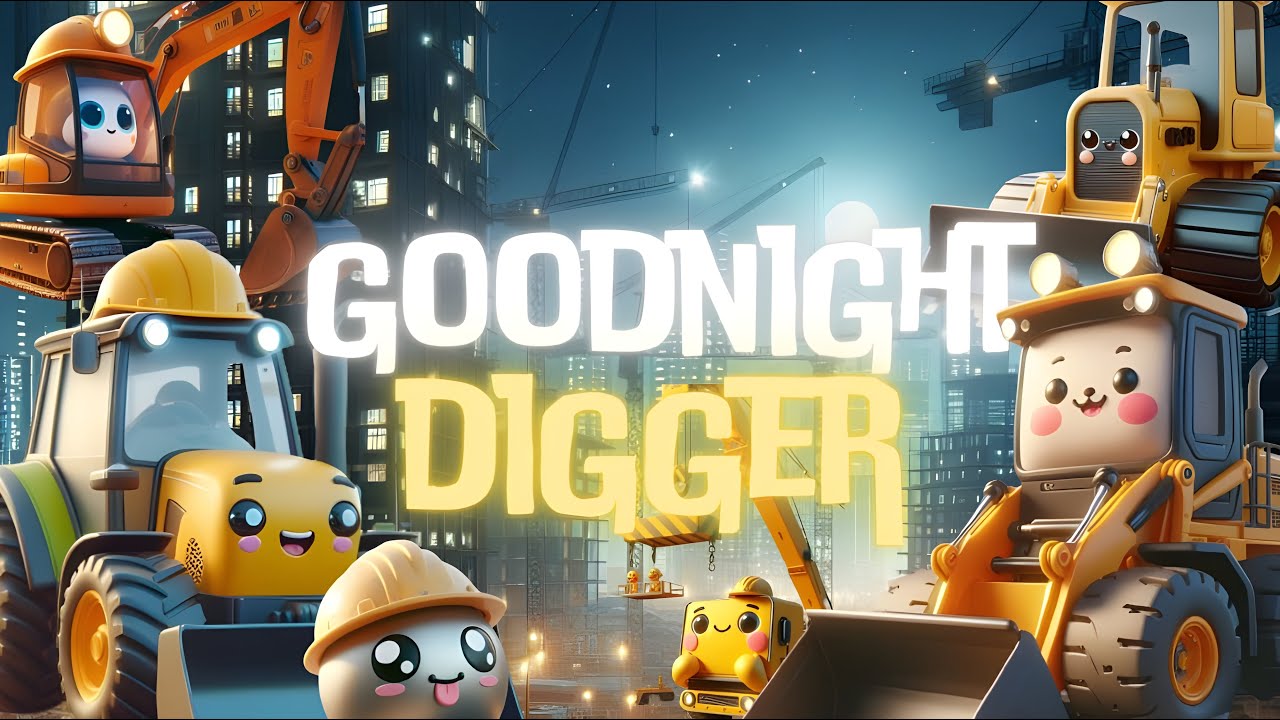 Goodnight digger🚜🌙calming bedtime stories for babies and toddlers with soothing music