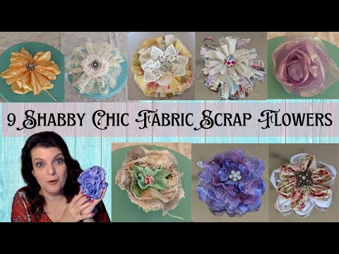 Easy Shabby Chic Fabric Flowers for Spring