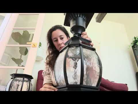 Outdoor Post Lights: Dusk to Dawn, Large Waterproof Fixtures with Glass Shade for Patio & Pathway!